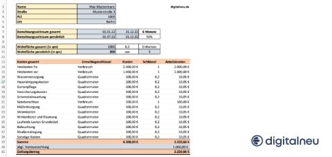 Kostenlose Excel Vorlage zum Download digitalneu.de 2023