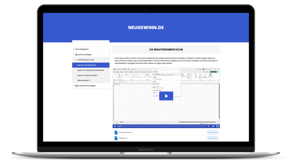 Excel Neugewinn Kurs Excel Neugewinn Kurs